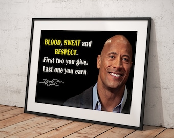 Dwayne Johnson, The Rock Wall Art Poster Framed, Decoración de pared, Impresión de lienzo, Decoración de la habitación, Decoración del hogar, Póster de película para regalo, LISTO PARA COLGAR