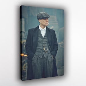 Thomas Shelby Canvas Poster Wall Art Print Decorazione da parete, Stampa su tela, Decorazione della camera, Decorazione della casa, Poster del film per regalo, PRONTO DA APPENDERE