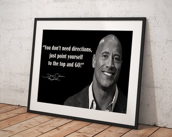 Dwayne Johnson, The Rock Wall Art Poster Framed, Wall Decor, Canvas Print, Room Decor, Home Decor, Movie Poster for Gift, READY TO HANG