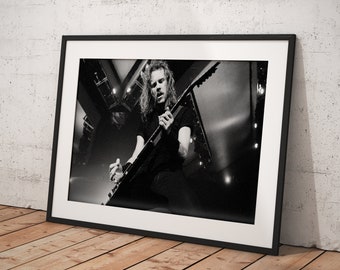 ジェイムズ・ヘットフィールド、メタリカポスター、額入りウォールアート、ウォールデコ、キャンバスプリント、ルームデコ、ホームデコ、ギフト用映画ポスター、すぐに飾れる