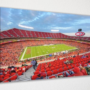 Kansas City Chiefs, Arrowhead Stadium Canvas Poster Wall Decor, Canvas Print, Room Decor, Home Decor, Movie Poster for Gift, READY TO HANG