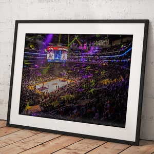 La Lakers Staples Center, Poster Framed Room Decor, Home Decor, Movie Poster for Gift, READY TO HANG