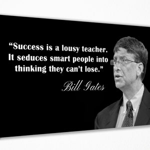 Motivational Quotes , Bill Gates Poster Canvas Wall Art, Wall Decor,Canvas Print Room Decor Home Decor, Movie Poster for Gift, READY TO HANG
