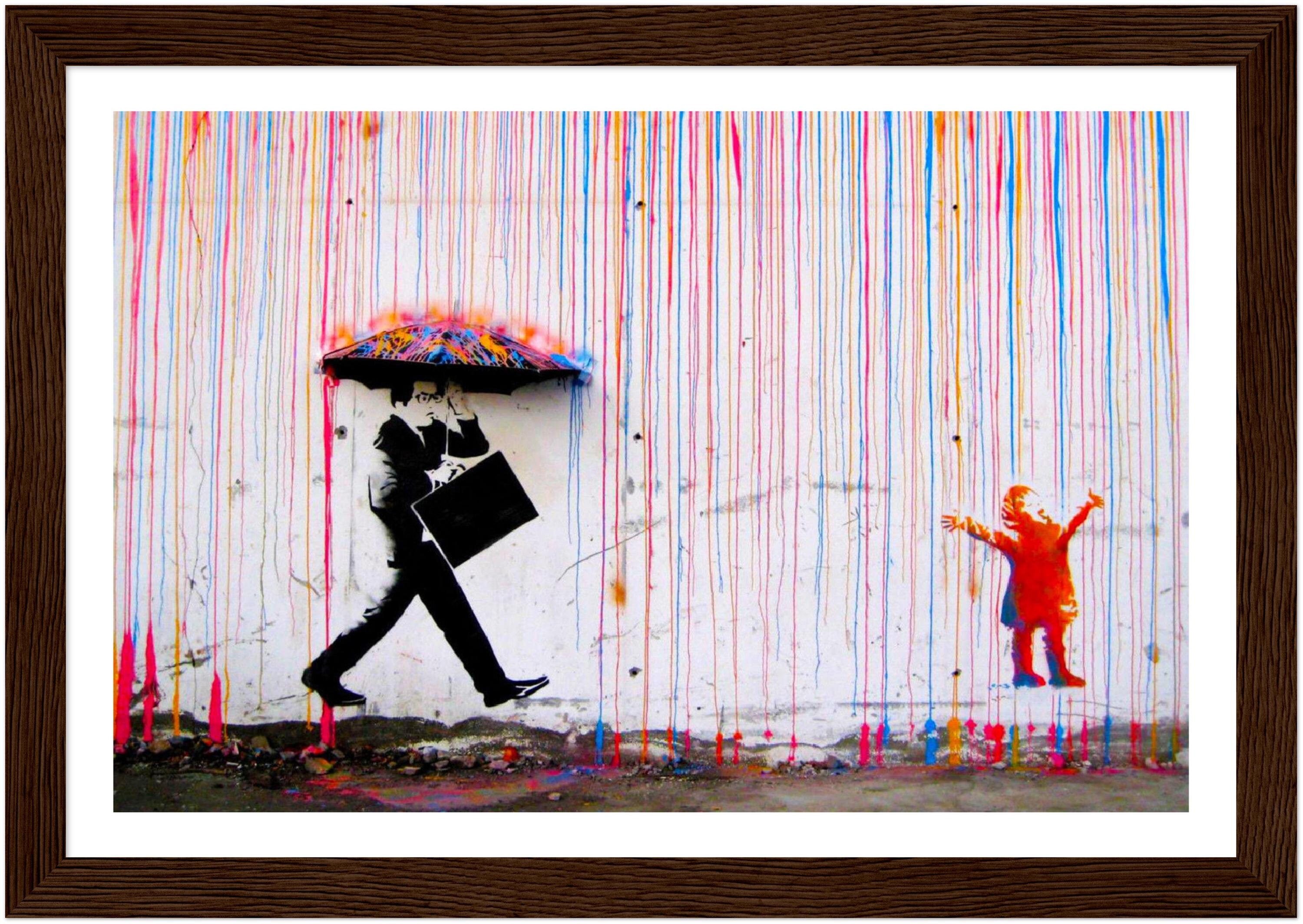 Enfants amoureux derrière le rideau Graffiti Art Painitngs Banksy