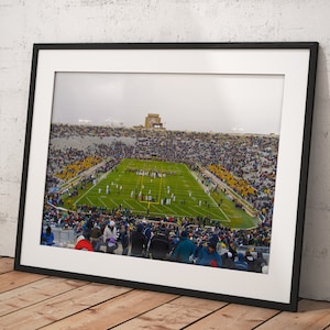 Notre Dame Stadium, Poster Framed Room Decor, Home Decor, Movie Poster for Gift, READY TO HANG