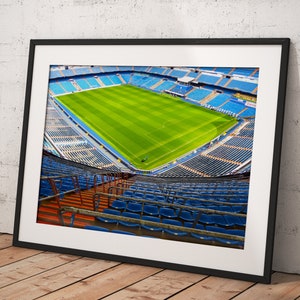 Santiago Bernabeu Poster Real Madrid, Poster Framed Room Decor, Home Decor, Movie Poster for Gift, READY TO HANG