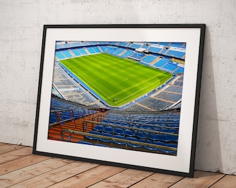 Cartel Santiago Bernabéu Real Madrid, Cartel Decorado de habitaciones enmarcado, Decoración del hogar, Cartel de película para regalo, LISTO PARA COLGAR