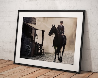 Thomas Shelby Peaky Blinders Plakat Oprawiony, Wydruk, Dekoracja Pokoju, Dekoracja Domu, Plakat Filmowy Na Prezent, GOTOWY DO POWIESZENIA