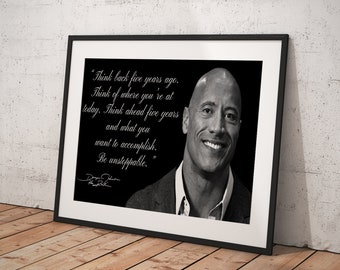 Dwayne Johnson, The Rock Wall Art Poster Framed, Wall Decor, Canvas Print, Room Decor, Home Decor, Movie Poster for Gift, READY TO HANG
