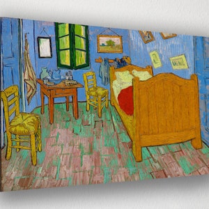 Vincent Van Gogh, The Bedroom, Canvas Print, Room Decor, Home Decor, Movie Poster for Gift, READY TO HANG