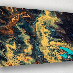 Large Marble Art, Marble Canvas Print, Beautiful Abstract Art, Modern Wall Decor, Large Canvas Art, Ink Painting Print, READY TO HANG