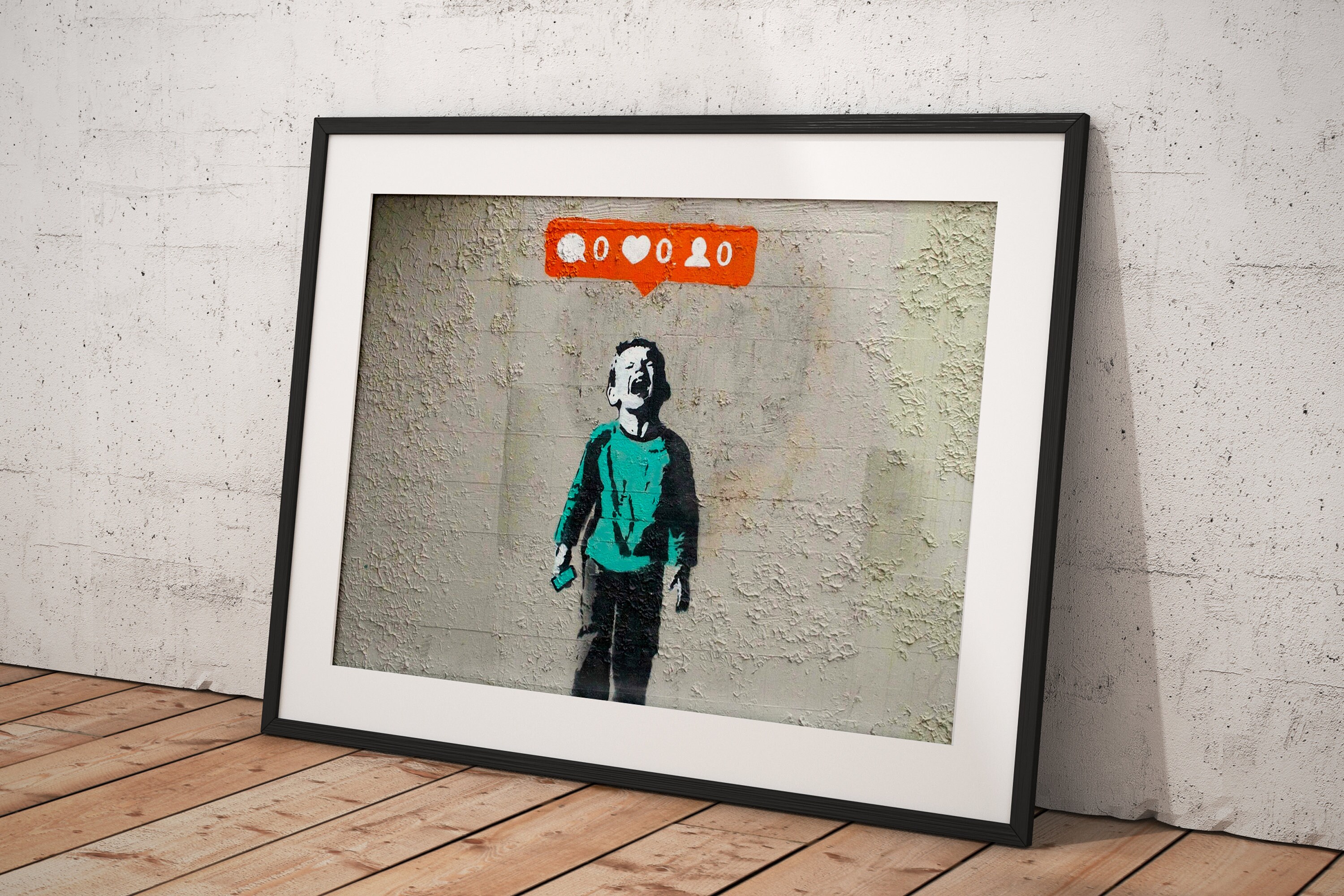 Banksy Wall Art Poster Framed, Wall Art Print, Wall Decor, Canvas