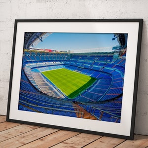 Santiago Bernabeu Poster Real Madrid, Poster Framed Room Decor, Home Decor, Movie Poster for Gift, READY TO HANG