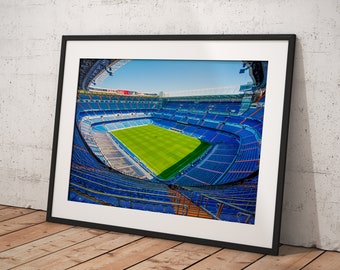 Cartel Santiago Bernabéu Real Madrid, Cartel Decorado de habitaciones enmarcado, Decoración del hogar, Cartel de película para regalo, LISTO PARA COLGAR