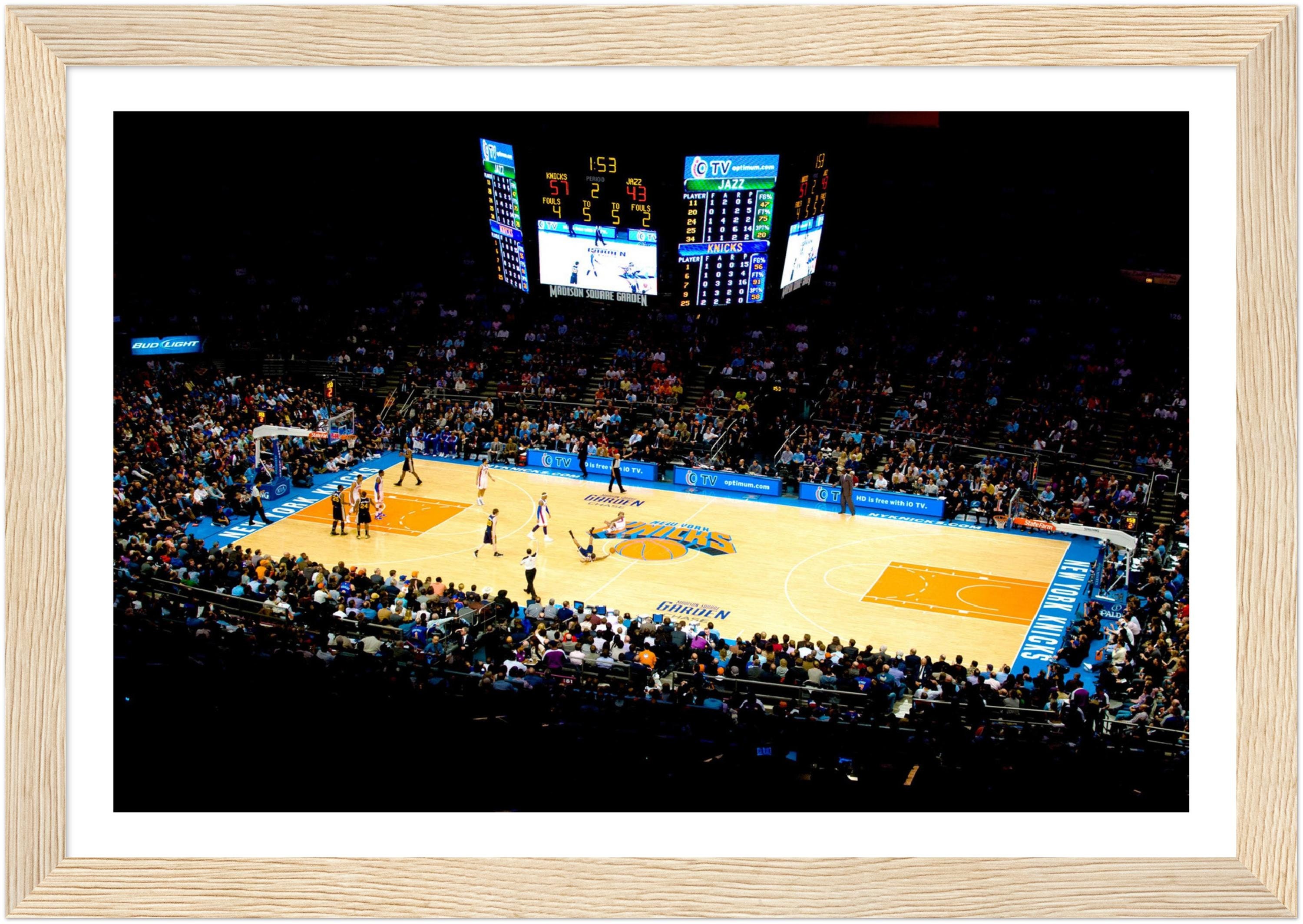 New York City - Circa 2018: Madison Square Garden Outside Marquee Banner  Advertising Knicks Basketball Game Stock Photo, Picture and Royalty Free  Image. Image 98449195.