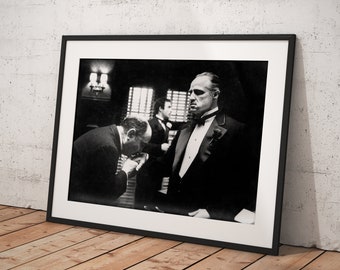 The Godfather, Marlan Brando,   Print, Room Decor, Home Decor, Movie Poster for Gift, READY TO HANG