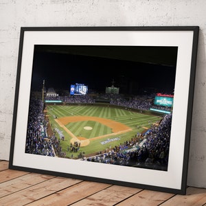 Wrigley Field Chicago Cubs, Poster Framed Room Decor, Home Decor, Movie Poster for Gift, READY TO HANG