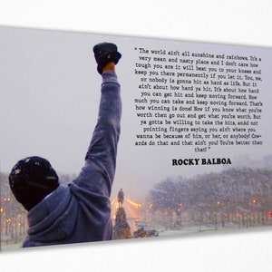 Rocky Balboa Motivational Quotes Poster Canvas Wall Art, Canvas Wall Decor, Canvas Print, Home Decor, Movie Poster for Gift, READY TO HANG