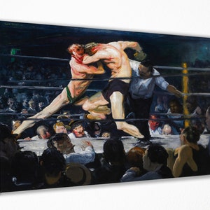 George Wesley Bellows, Stag at Sharkey&#39;s, Canvas Wall Art Print | Poster Print Decor for Home & Office Decoration I Poster, READY TO HANG