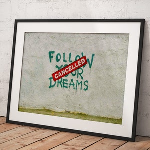 Banksy Wall Art Poster Framed, Wall Art Print, Wall Decor, Canvas Print, Room Decor, Home Decor, Movie Poster for Gift, READY TO HANG