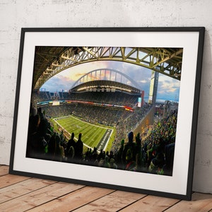 Centurylink Field Stadium, Poster Gerahmt Raum Dekor, Home Decor, Film Poster für Geschenk, BEREIT ZUM AUFHÄNGEn