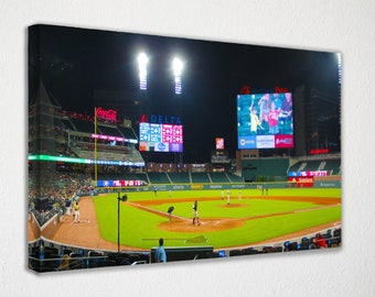 Truist Park Stadium - Atlanta Braves Stadium Canvas Wall Art Wall Decorat Room Decor, Home Decor, Movie Poster for Gift READY TO HANG