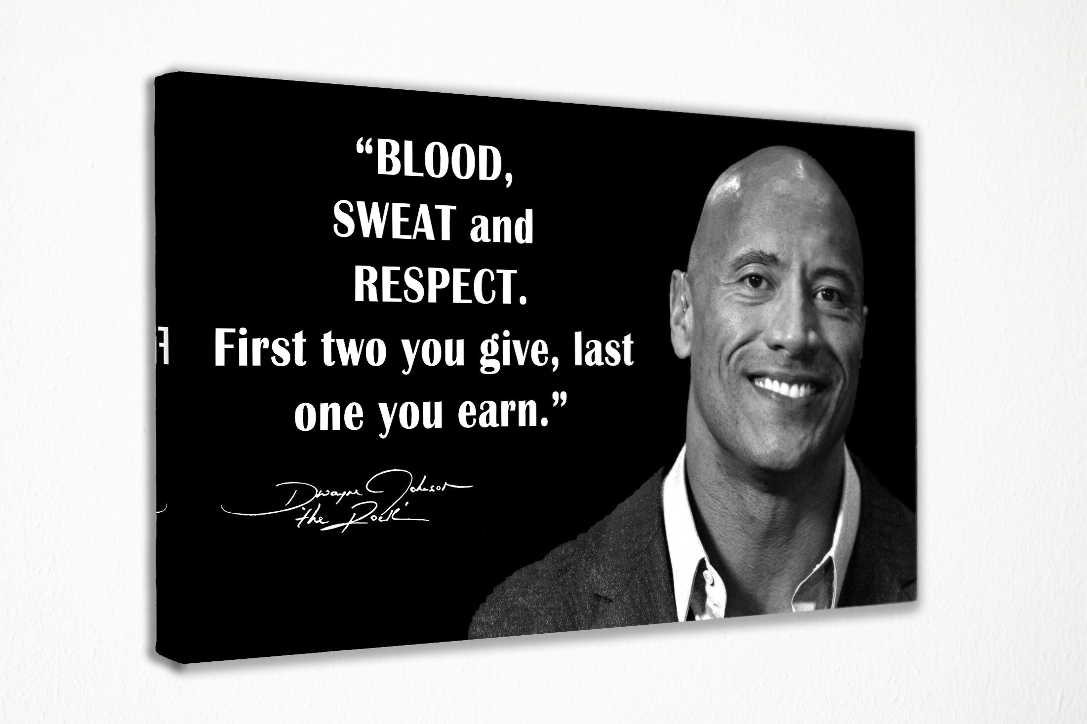 The Rock, Dwayne Johnson Quotes ingelijste muur Art Print Wall Decor,  Print, Room Home Decor, filmposter voor cadeau, KLAAR OM OP TE HANGEN -  Etsy België, image size:2201x1467