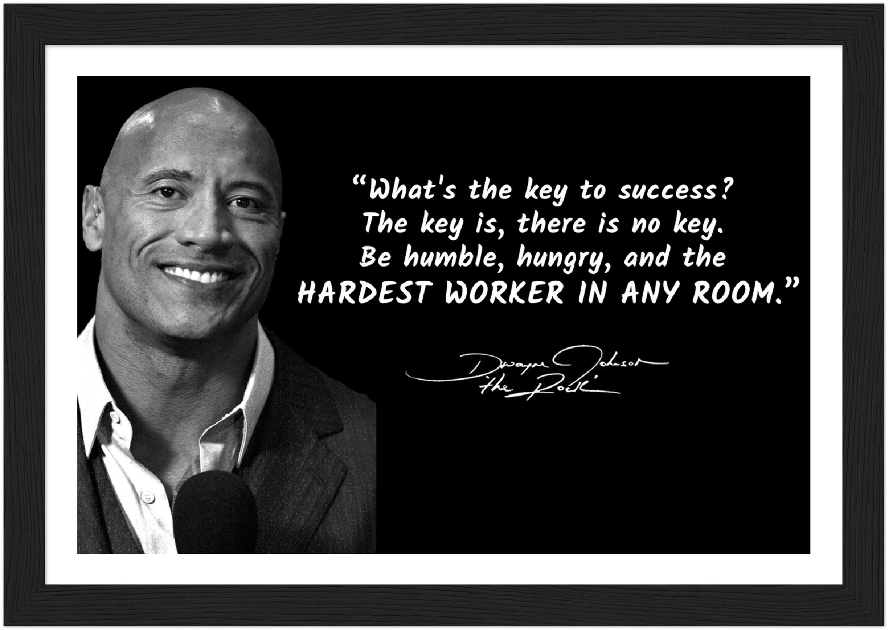 Dwayne Johnson the Rock Wall Art Poster Framed Wall Decor Etsy