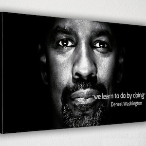 Plakat motywacyjny Denzel Washington Sztuka ścienna Płótno Dekoracja ścienna, Wydruk na płótnie, Wystrój pokoju, Wystrój domu, Plakat filmowy na prezent, GOTOWY DO POWIESZENIA