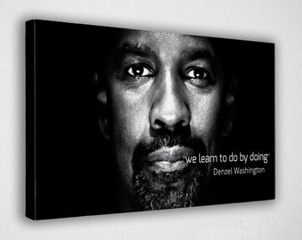 Denzel Washington Poster Prints, Wall Art Canvas Wall Decor, Canvas Print, Room Decor, Home Decor, Movie Poster for Gift, READY TO HANG