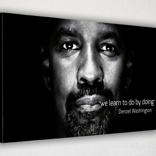 Denzel Washington Poster Canvas Wall Art, Canvas Wall Decor, Canvas Print, Room Decor, Home Decor, Movie Poster for Gift, READY TO HANG