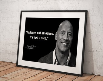 Dwayne Johnson, The Rock Wall Art Poster Framed, Wall Decor, Canvas Print, Room Decor, Home Decor, Movie Poster for Gift, READY TO HANG