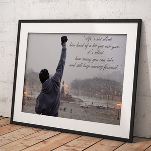 Rocky Balboa Movie, Wall Decor,   Poster Framed Room Decor, Home Decor, Movie Poster for Gift, READY TO HANG