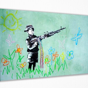 Banksy Wandbild Leinwanddruck Dekor, Leinwanddruck, Raum dekor, Home Decor, FilmPoster für Geschenk, FERTIG ZUM AUFHÄNGEN