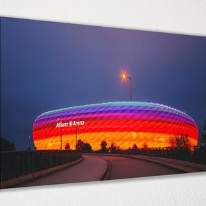 Bayern Munich, Allianz Arena Canvas Poster Wall Decor, Canvas Print, Room Decor, Home Decor, Movie Poster for Gift, READY TO HANG