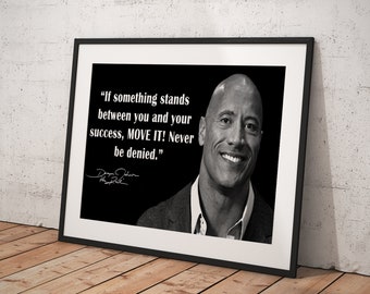 Dwayne Johnson, The Rock Wall Art Poster Framed, Wall Decor, Canvas Print, Room Decor, Home Decor, Movie Poster for Gift, READY TO HANG