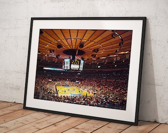 Madison Square Garden - Ny Knicks Stadium, Poster Framed Room Decor, Home Decor, Movie Poster for Gift, READY TO HANG