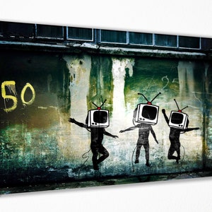 Banksy Wall Art Canvas Print Decor, Canvas Print, Room Decor, Home Decor, Movie Poster for Gift, READY TO HANG