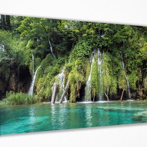 Natural Waterfall, Landscape Picture, Canvas Wall Art Print | Poster Print Decor for Home & Office Decoration I Poster, READY TO HANG