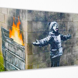 Banksy Wall Art Canvas Print Decor, Canvas Print, Room Decor, Home Decor, Movie Poster for Gift, READY TO HANG