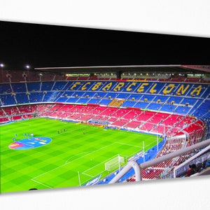 Camp Nou Stadium Canvas Wall Art Decor, Wall Art Wall Decor Room Decor, Home Decor, Movie Poster for Gift READY TO HANG
