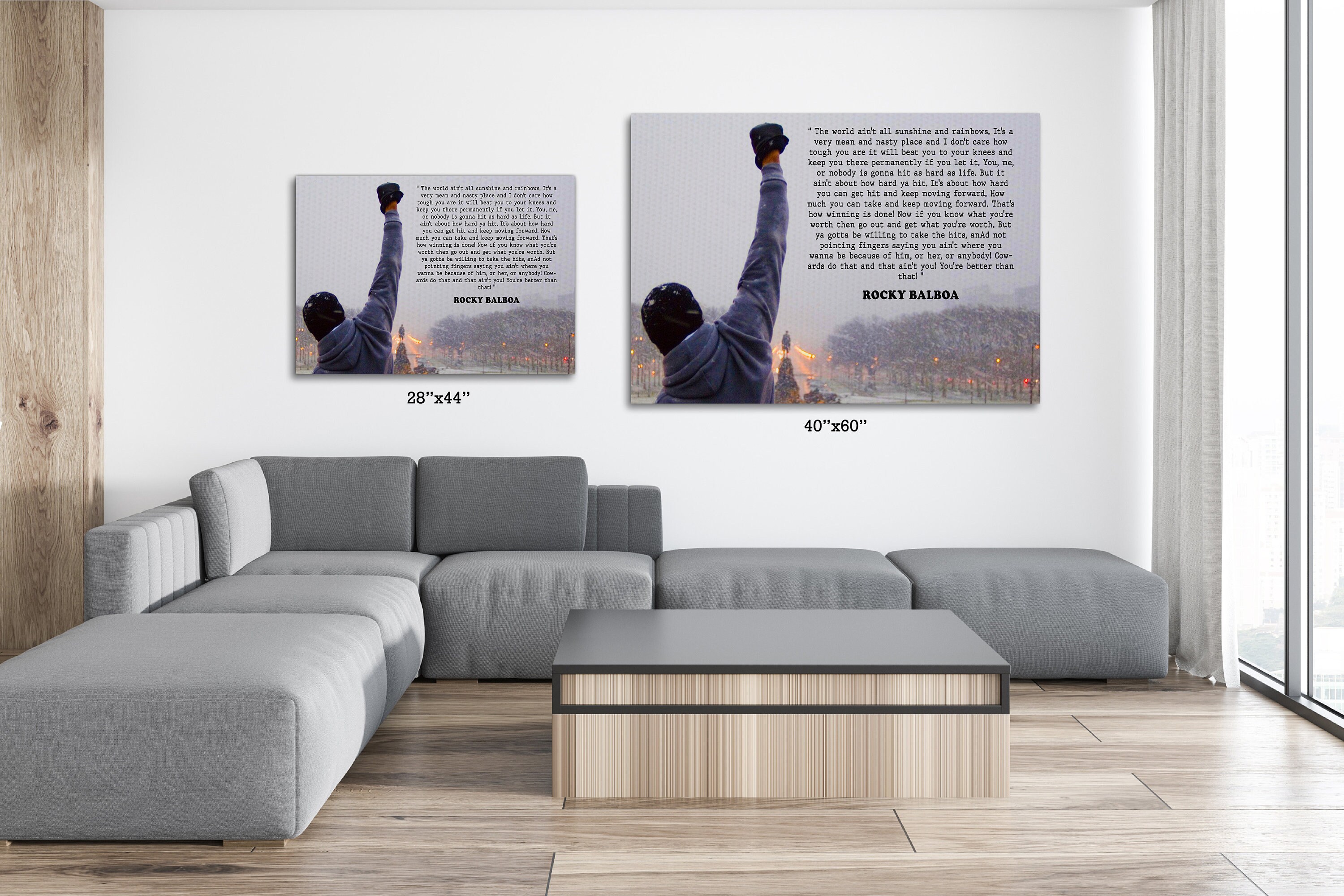 haohaizi Poster décoratif sur toile avec citation de Rocky Balboa pour salon, chambre à coucher, 30 x 45 cm