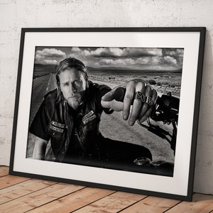 Sons Of Anarchy Wall Art, Jax Teller, Poster Framed Room Decor, Home Decor, Movie Poster for Gift, READY TO HANG