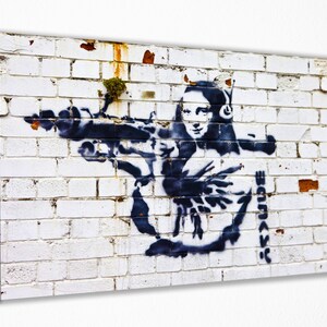 Banksy Wall Art Canvas Print Decor, Canvas Print, Room Decor, Home Decor, Movie Poster for Gift, READY TO HANG