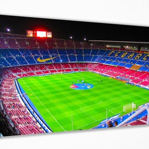Camp Nou Stadium Canvas Wall Art Decor, Wall Art Wall Decor Room Decor, Home Decor, Movie Poster for Gift READY TO HANG