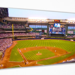 Milwaukee Brewers Miller Park Canvas Wall Art Decor, Wall Art Wall Decor Room Decor, Home Decor, Movie Poster for Gift READY TO HANG