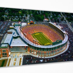 Green Bay Packers Lambeau Field, toile, art mural, toile, art mural, décoration murale, décoration de chambre, décoration d&#39;intérieur, affiche de film, cadeau, prêt à accrocher