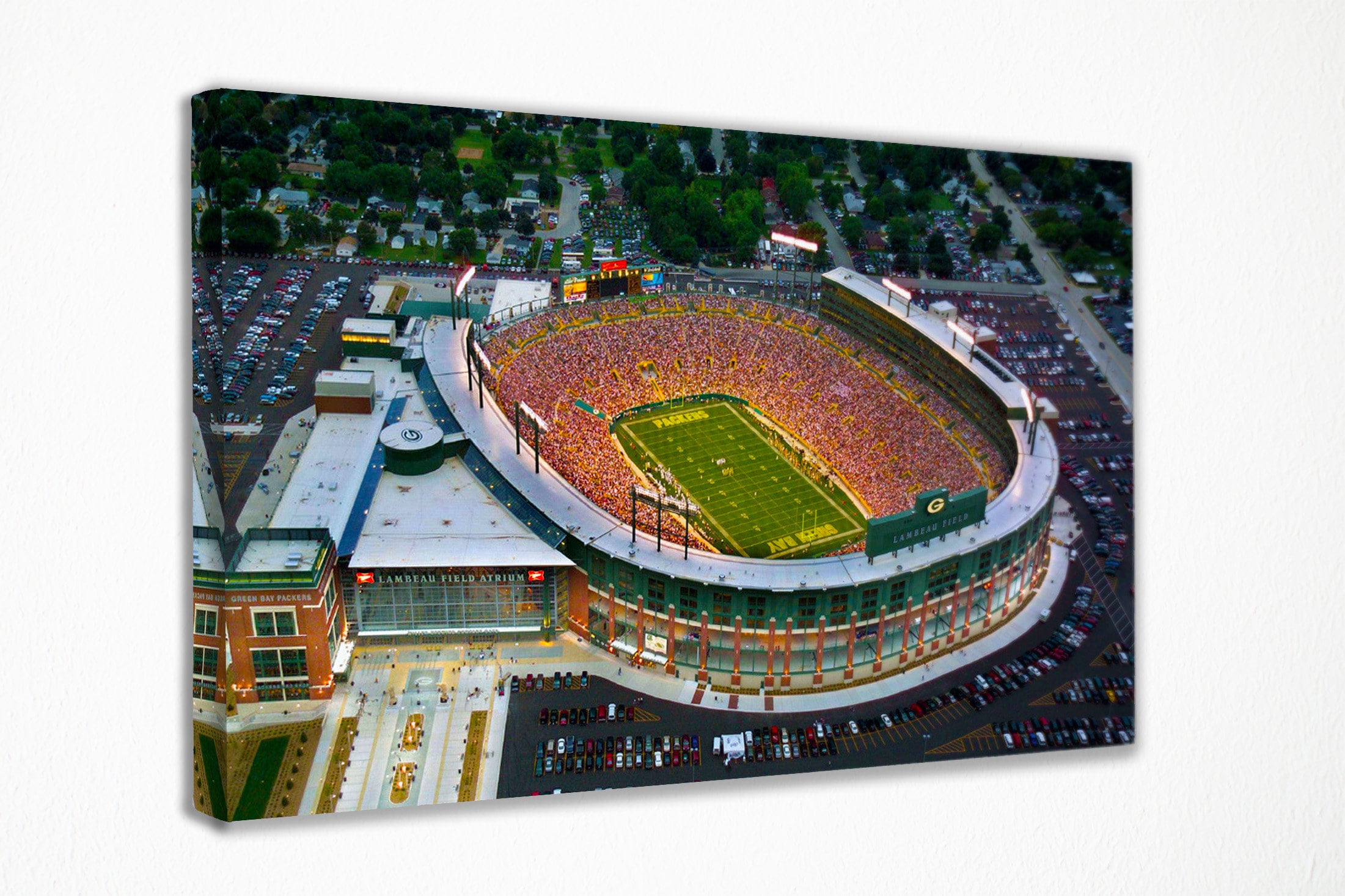 Lambeau Field Green Bay Packers Wall Art Decor Canvas Wall Etsy
