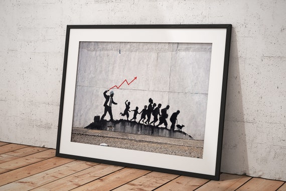 Banksy Wall Art Poster Framed, Wall Art Print, Wall Decor, Canvas