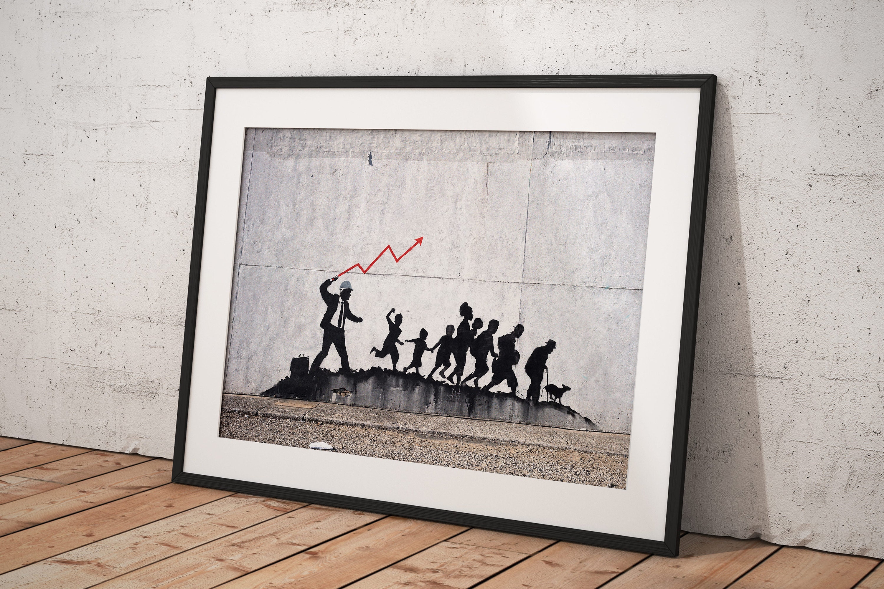 Banksy Wall Art Poster Framed, Wall Art Print, Wall Decor, Canvas